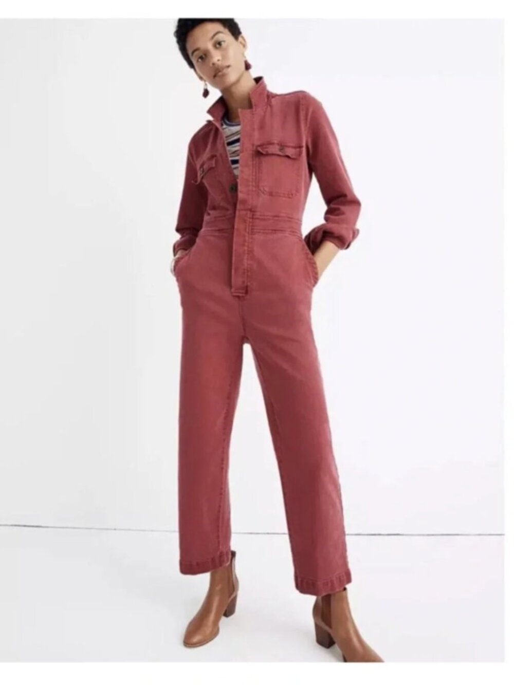 Madewell Carhartt Style Burgundy Coverall Size S